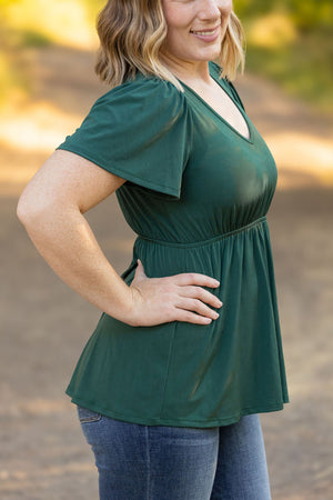 Emery Ruffle Top - Hunter Green by Michelle Mae