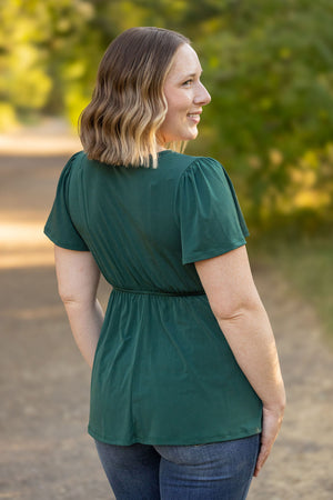 Emery Ruffle Top - Hunter Green by Michelle Mae