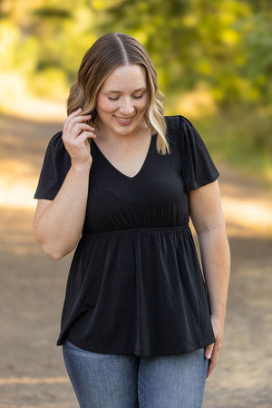 Emery Ruffle Top - Black by Michelle Mae