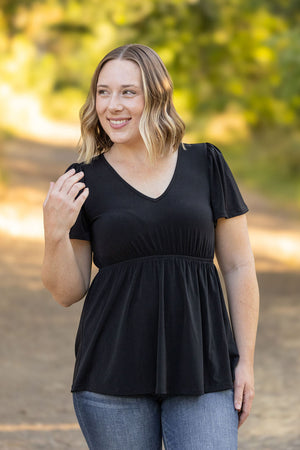 Emery Ruffle Top - Black by Michelle Mae