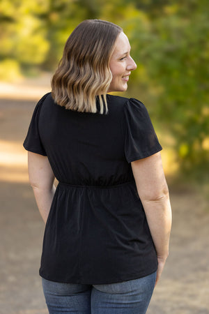 Emery Ruffle Top - Black by Michelle Mae