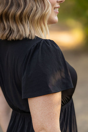 Emery Ruffle Top - Black by Michelle Mae