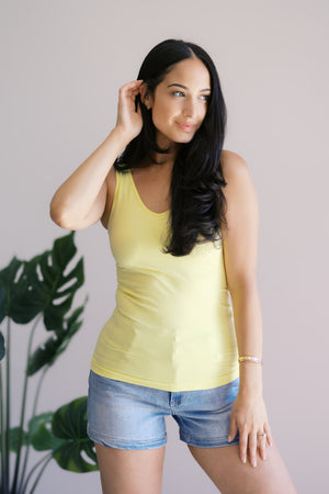 Timeless Basics Reversible Tank Yellow by Yelete