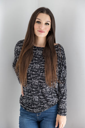 Salt & Pepper Long Sleeve Dolman