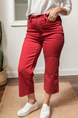 Judy Blue High Waist Tummy Control Crop Jeans Scarlett