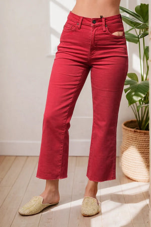 Judy Blue High Waist Tummy Control Crop Jeans Scarlett