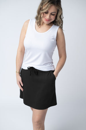 Serena Luxe Skort - Black by Michelle Mae