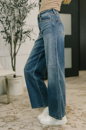 Judy Blue High Waist Retro Wide Leg Jeans