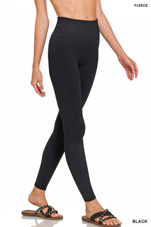 Zenana Sweet Steppin' Buttery Soft High Waist Leggings in Black