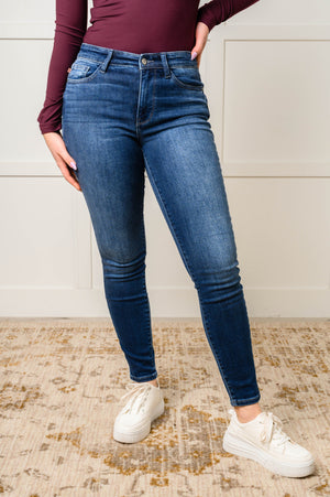 Judy Blue Mid Rise Brushed Thermal Vintage Skinny Jean