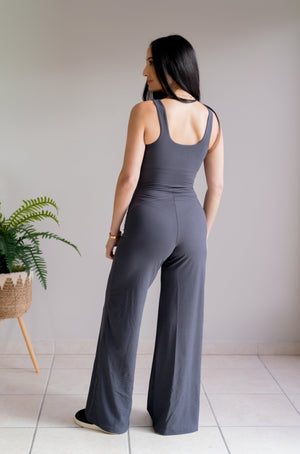 Soft Earth Charcoal Jumpsuit