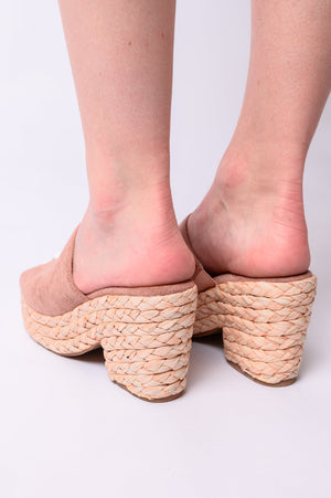 Solstice Espadrille Wedge in Blush by Corky's