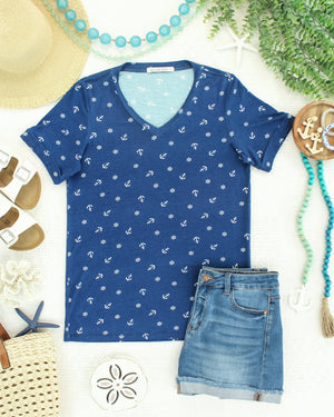Sophie Top - Nautical Navy by Michelle Mae