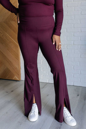 Stamina Stride Flare Leggings in Plum