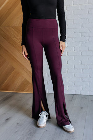 Stamina Stride Flare Leggings in Plum