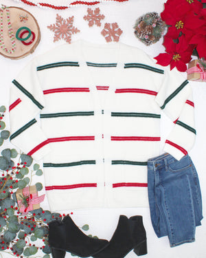 PREBOOK Holiday Striped Sweater Cardigan