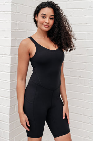 Sun Salutations Body Suit in Black by Rae Mode