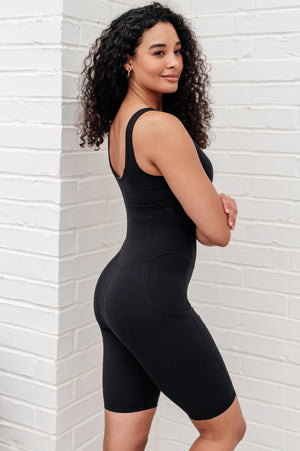 Sun Salutations Body Suit in Black by Rae Mode