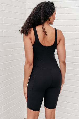 Sun Salutations Body Suit in Black by Rae Mode