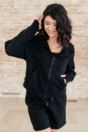 Sun or Shade Zip Up Jacket in Black by Rae Mode