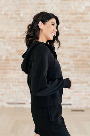 Sun or Shade Zip Up Jacket in Black by Rae Mode