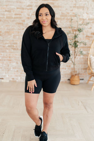 Sun or Shade Zip Up Jacket in Black by Rae Mode