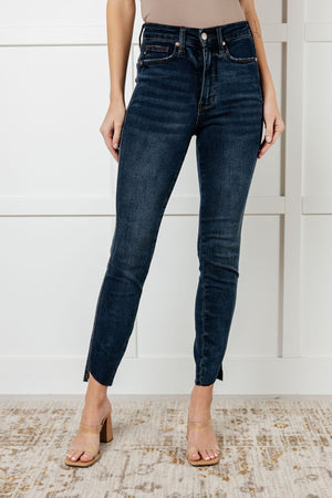 Judy Blue High Rise Tummy Control Step Hem Skinny Jeans