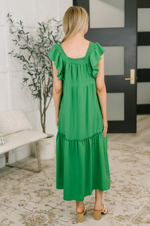 The Way We Were Square Neck Midi Dress