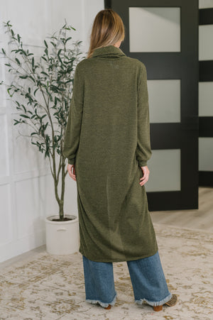 Travel City Scape Turtle Neck Tunic in Olive by Dear Scarlett