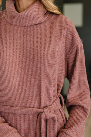 Travel Plush Knit Dress in Autumn Berry by Dear Scarlett