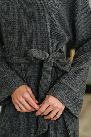 Travel Plush Knit Dress in Charcoal by Dear Scarlett