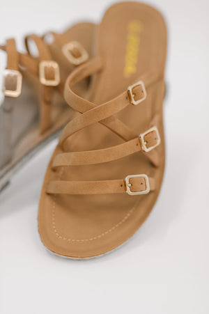 Trusty Strappy Sandals in Light Tan