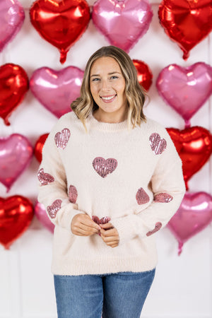 Sparkle Hearts Sweater by Michelle Mae