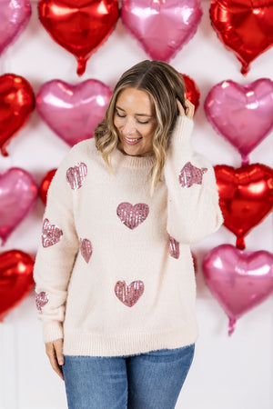 Sparkle Hearts Sweater by Michelle Mae