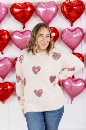 Sparkle Hearts Sweater by Michelle Mae