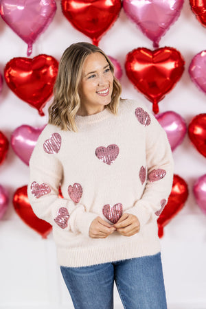 Sparkle Hearts Sweater by Michelle Mae