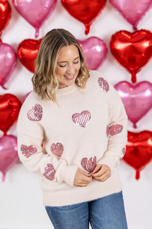 Sparkle Hearts Sweater by Michelle Mae