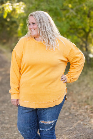 Vintage Wash Pullover - Mustard by Michelle Mae