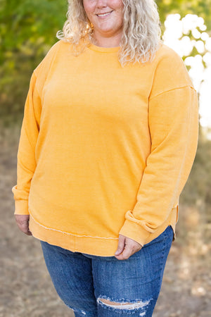 Vintage Wash Pullover - Mustard by Michelle Mae