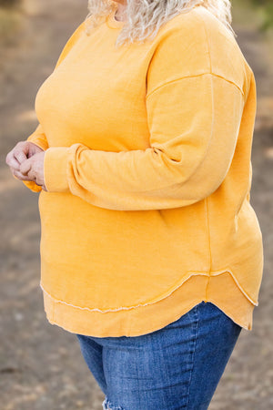 Vintage Wash Pullover - Mustard by Michelle Mae