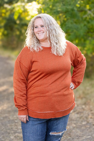 Vintage Wash Pullover - Rust by Michelle Mae