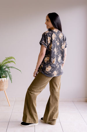 Wildflower Rib V-Neck Top