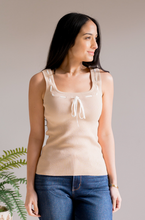 Windblown Sands Tie Tank Top