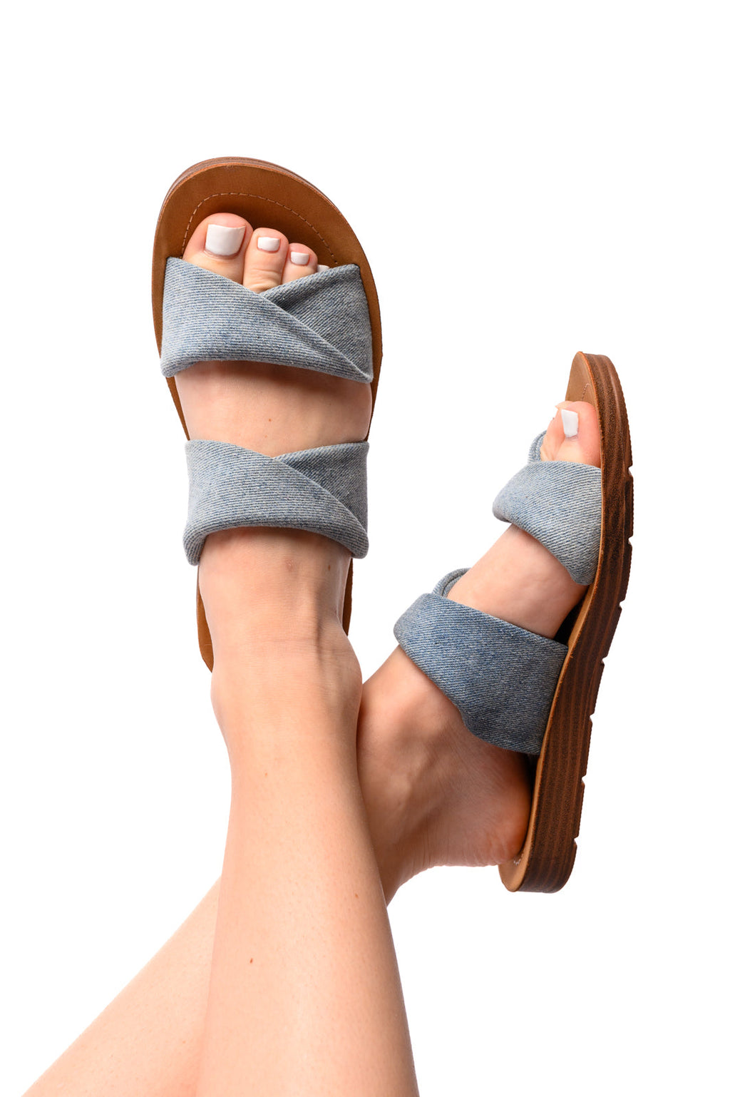 With a Twist Sandal in Denim by Corky's