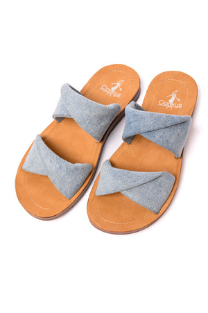 With a Twist Sandal in Denim by Corky's