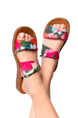 With a Twist Sandal in Flowers by Corky's