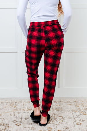 Your New Favorite Buttery Soft Joggers in Red Plaid