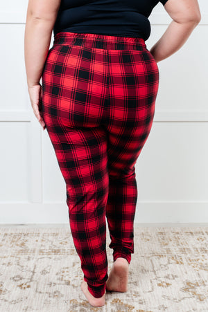 Your New Favorite Buttery Soft Joggers in Red Plaid