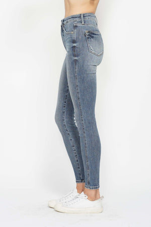 Judy Blue High Waist Tummy Control Contrast Wash Skinny Jeans