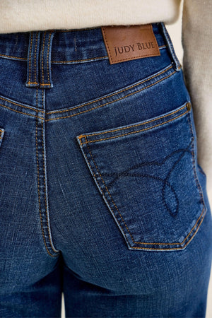 Judy Blue High Waist Tummy Control Claudia Ankle Wide Leg Jeans